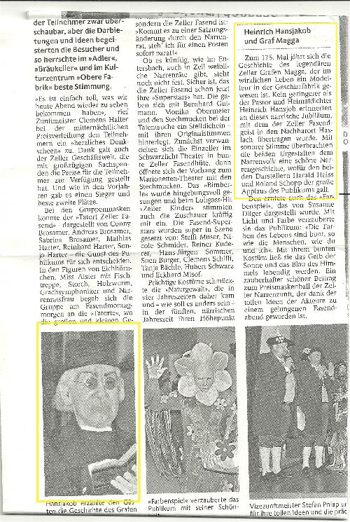 Zeitungsseite Preismaske 2014